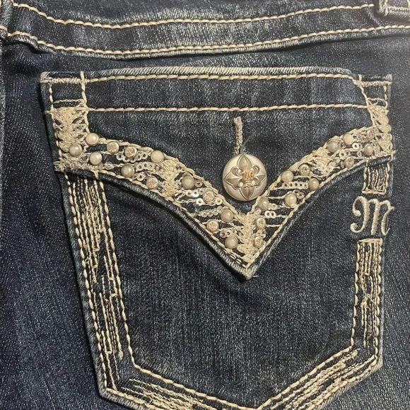 Miss Me Dark Blue Flare Jeans - Picture 3 of 6